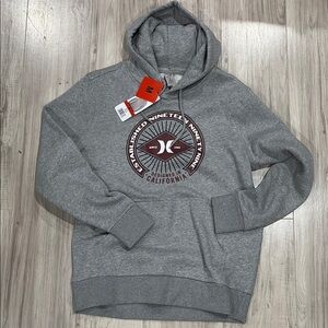 Hurley Gray Sweatshirt Classic Pullover Hoodie